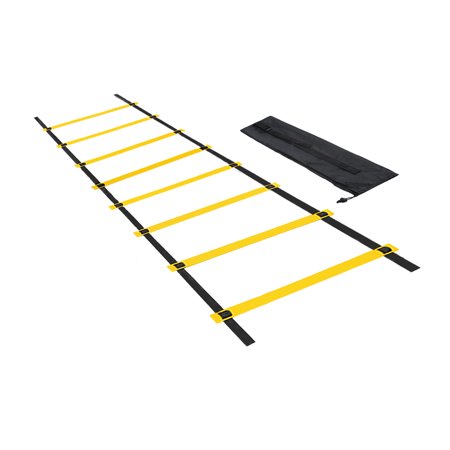 Uxcell Agility Ladder 8 Rung 4m/13ft Speed Training Equipment, Black Yellow
