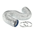 thumbnail image 1 of Uxcell Air Aluminum Ducting 4 Inch 4.92 Feet Non Insulated Aluminum Ducting with 2 Clamps for HVAC Ventilation, 1 of 4