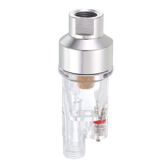 Uxcell Air Brush In-Line Filter, 1/8 BSP Inlet and Outlet Threads Mini Air Filter Water Oil Separator for Paint Spray Air  Hoses Line Compressor Fitting