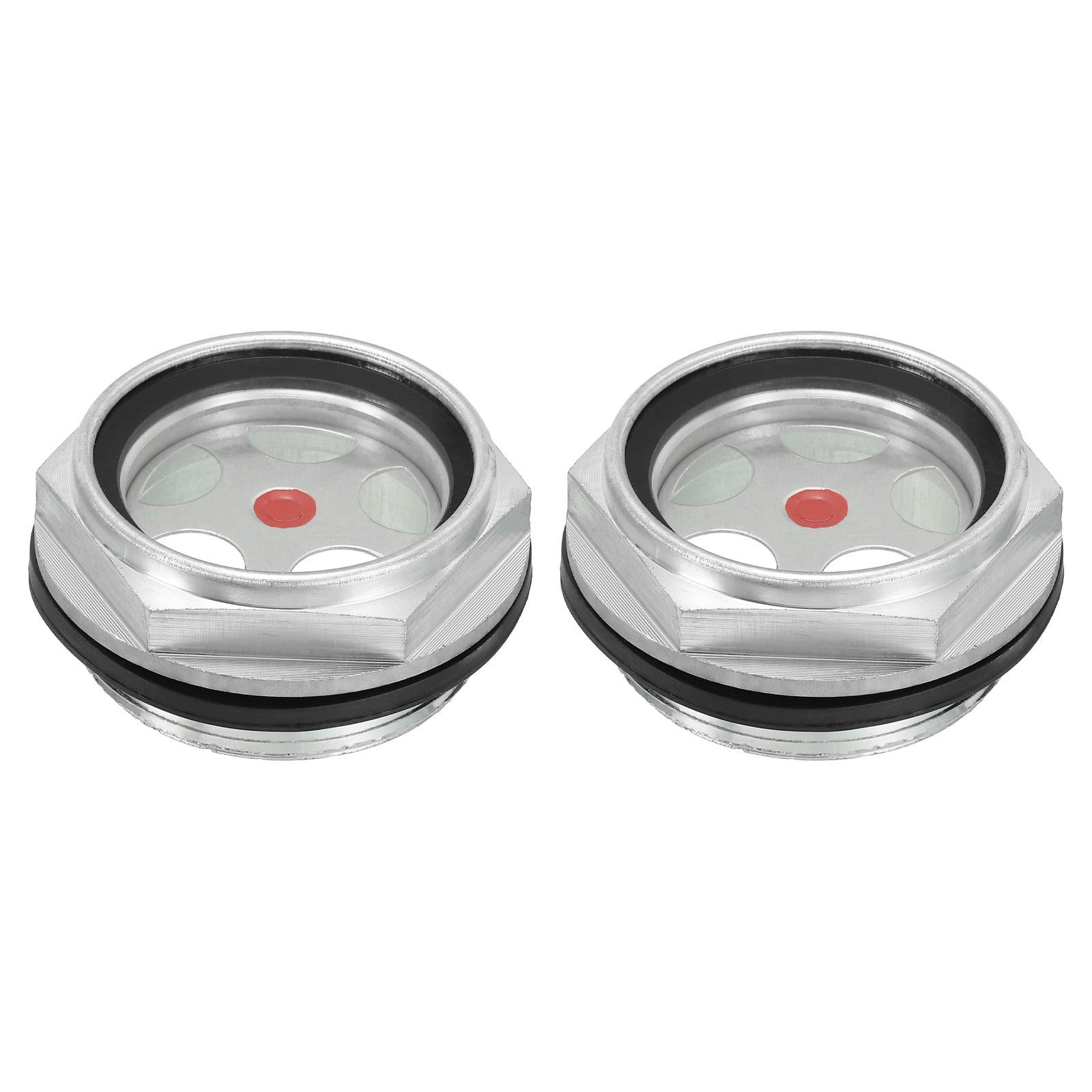 Uxcell Air Compressor Oil Sight Glass, 2 Pack G 11/2" Aluminum Oil