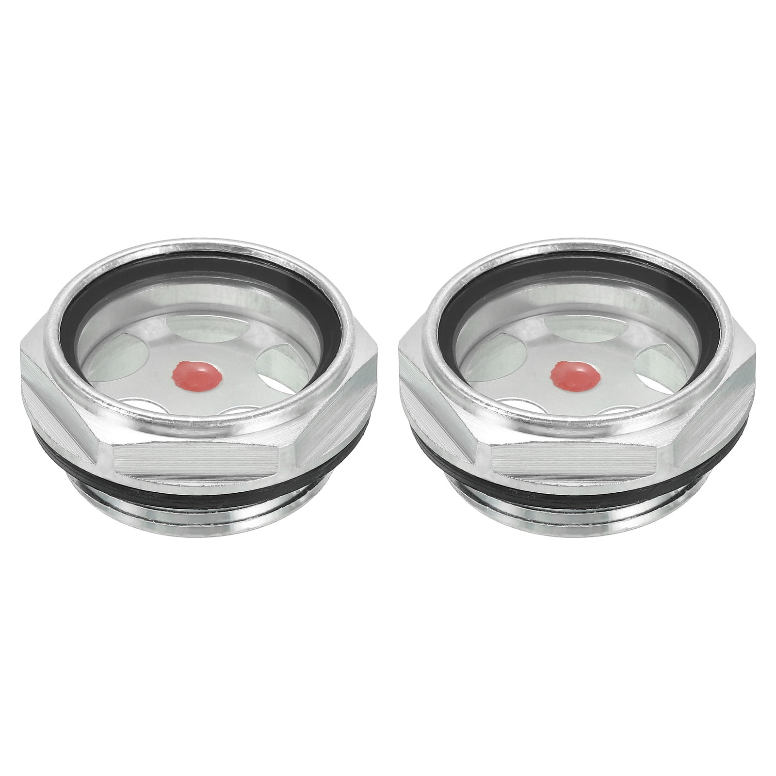 Uxcell Air Compressor Oil Sight Glass, 2 Pack G 11/4" Aluminum Oil