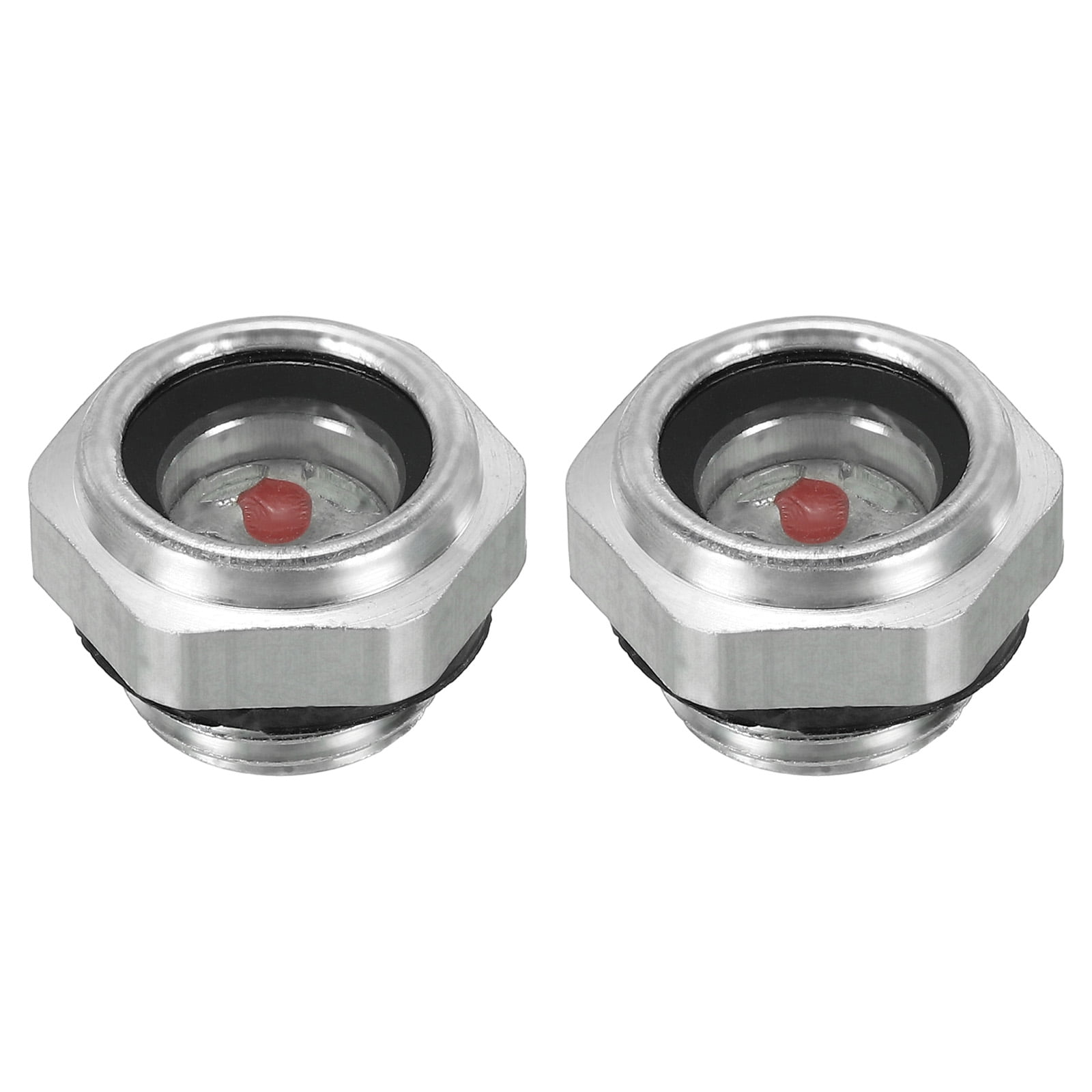 Uxcell Air Compressor Oil Sight Glass, 2 Pack M16*1.5 Aluminum Oil