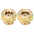 thumbnail image 1 of Uxcell Air Compressor Oil Sight Glass, 2 Pack M16*1.5 Brass Oil Liquid Level Gauge, 1 of 5