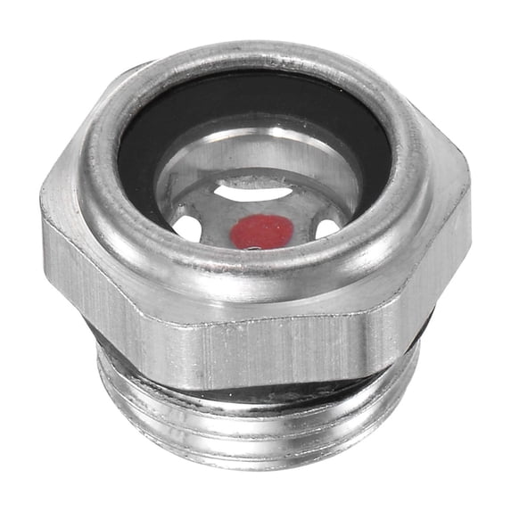 Uxcell Air Compressor Oil Sight Glass M18 x 1.5mm Toughened Glass for Air Compressor