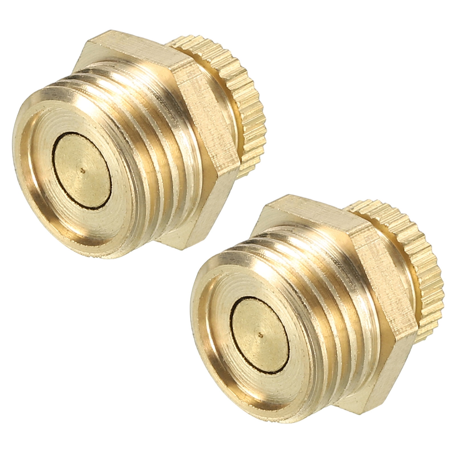 Uxcell Air Compressor Tank Drain Valve, 2 Pack G 1/4'' Brass Air