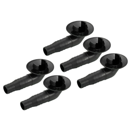 Uxcell Air Conditioner Drain Hose Connector 19mm Tube Elbow Fitting Replacement Part Accessories, Black 5 Pack