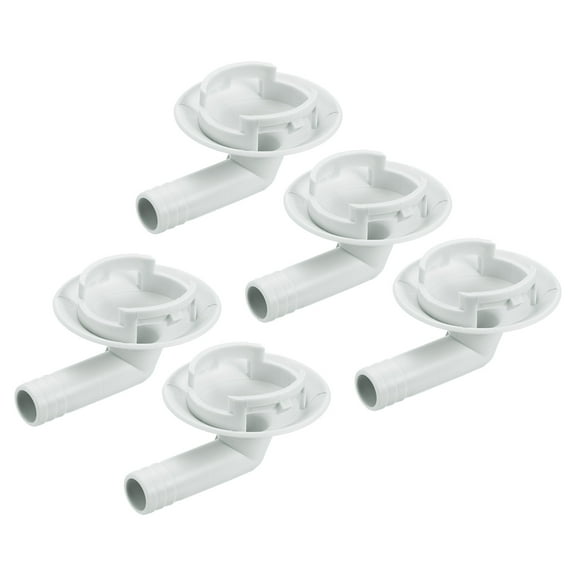 Uxcell Air Conditioner Drain Hose Connector 40mm Tube Elbow Fitting Replacement Part Accessories, Beige 5 Pack