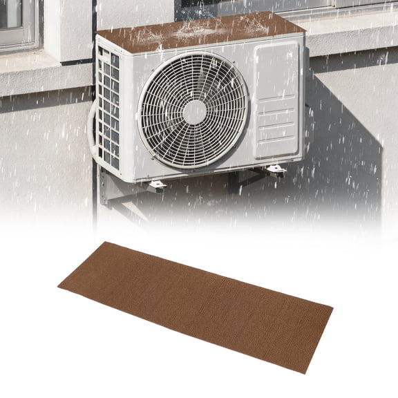 Uxcell Air Conditioner Drip Cushion 39" x 12" x 5/32", Self-Adhesive AC Rain Cover Air Conditioner Top Pad for Reducing Dropping Noise Window AC Units, Brown