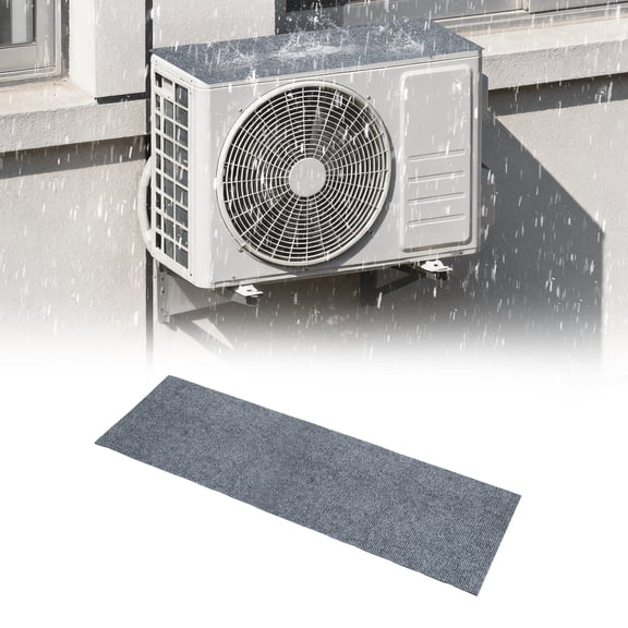 Uxcell Air Conditioner Drip Cushion 39" x 12" x 5/32", Self-Adhesive AC Rain Cover Air Conditioner Top Pad for Reducing Dropping Noise Window AC Units, Light Gray