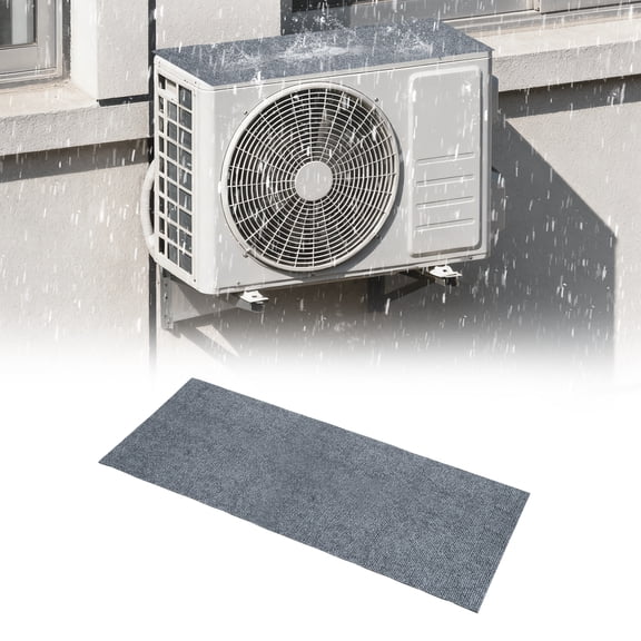 Uxcell Air Conditioner Drip Cushion 39" x 16" x 5/32", Self-Adhesive AC Rain Cover Air Conditioner Top Pad for Reducing Dropping Noise Window AC Units, Light Gray