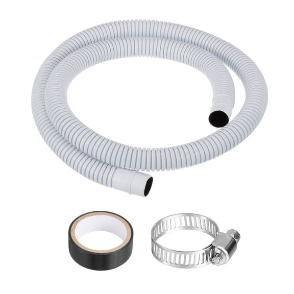 Uxcell Air Conditioner Split Drain Hose Kit (3.3 FT / 1 M) - Universal Flexible AC Drain Hose Plastic Water Tubing Accessories Extender for Household or Industry, Gray