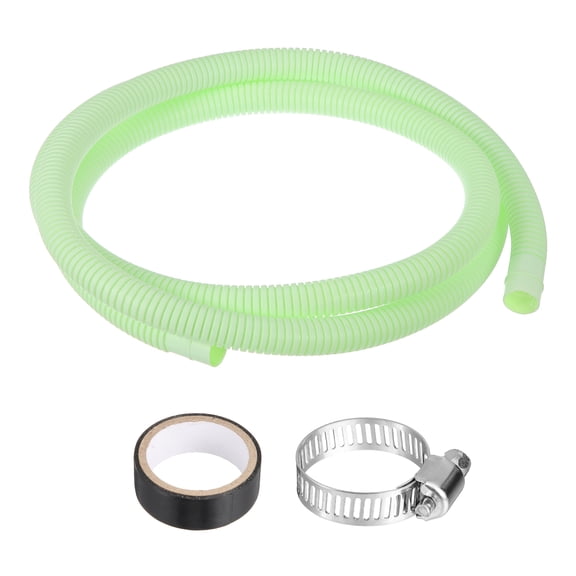 Uxcell Air Conditioner Split Drain Hose Kit (6.6 FT / 2 M) - Universal Flexible AC Drain Hose Plastic Water Tubing Accessories Extender for Household or Industry, Green