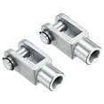 thumbnail image 1 of Uxcell Air Cylinder Rod Clevis End M16x1.5 Female Thread Y Connector, Silver 2 Pack, 1 of 5