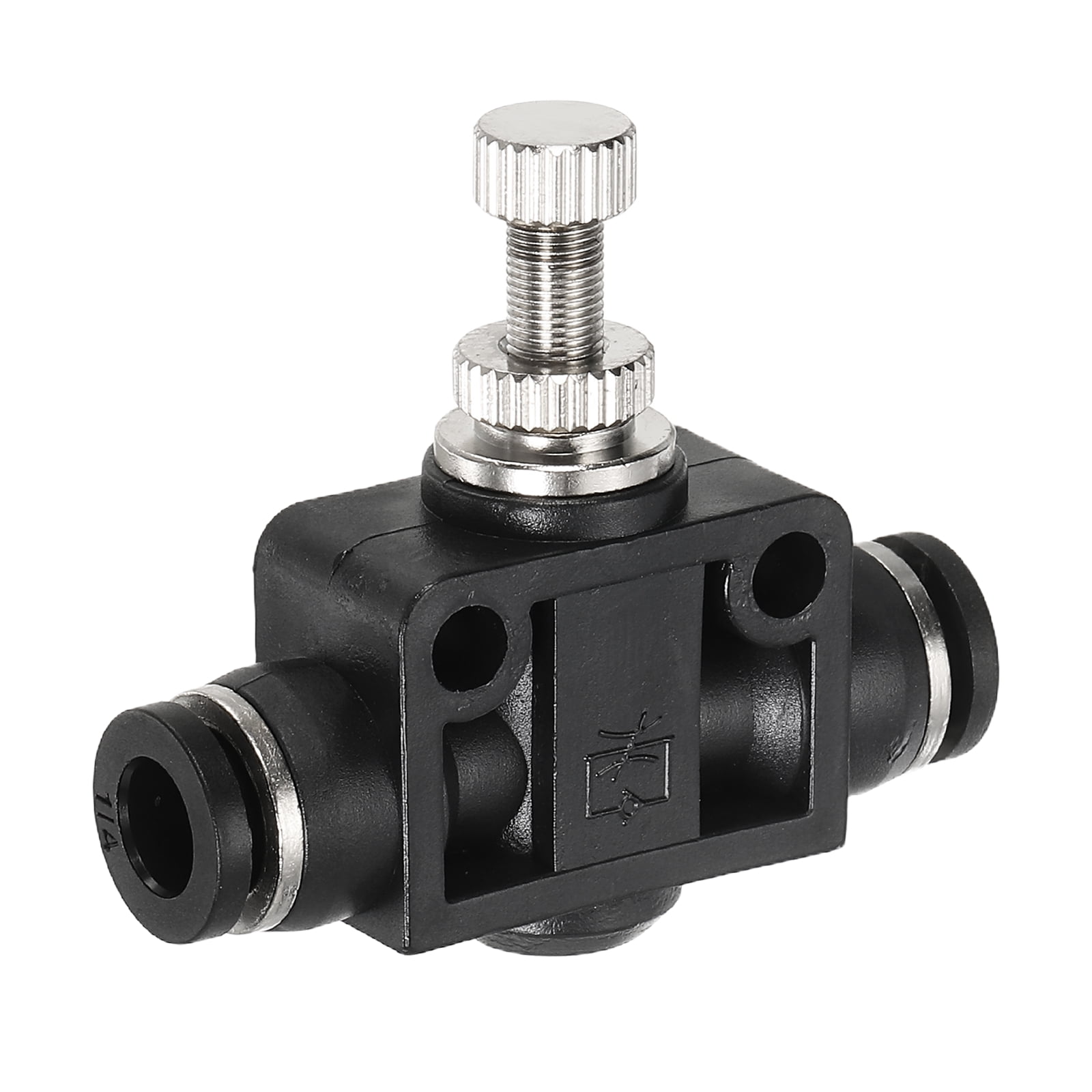 Uxcell Air Flow Control Valve 1/4 In-Line Push to Connect Air Line ...
