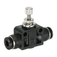 thumbnail image 1 of Uxcell Air Flow Control Valve 5/32 In-Line Push to Connect Air Line Fitting Black, 1 of 6