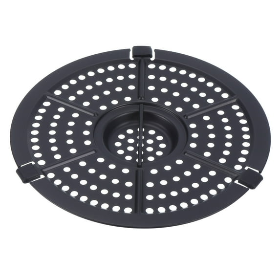 Uxcell Air Fryer Replacement Grill Pan 6.24 Inch NonStick Fry Pan Dishwasher Safe Black with Bumper