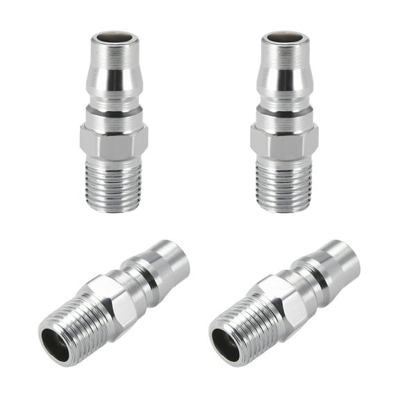 Uxcell Air Hose PlugPressure Washer Accessories 1/4-inch G Male Nipple Quick Coupler 4Pcs