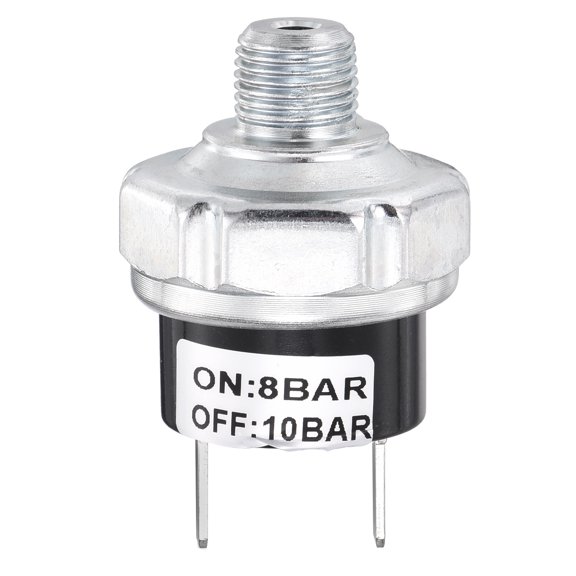 Uxcell Air Pressure Switch 8-10BAR Tank Mount Type 1/8NPT Thread 12V-48V DC Air Compressor Replacement Pressure Switch for Compressor Train Horn Tank