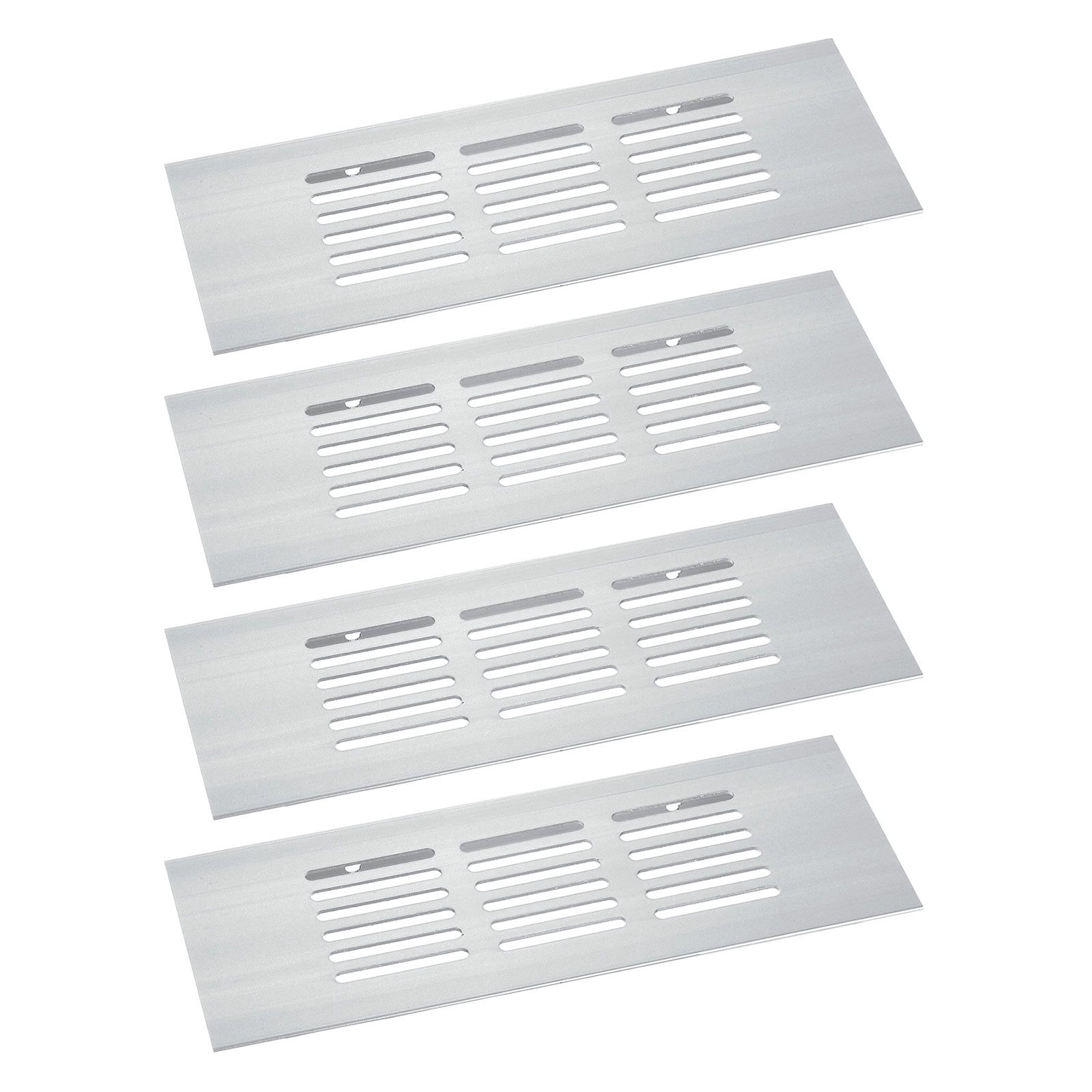 Uxcell 4pcs Aluminum Alloy Ventilation Grilles - 8.86x1.97 Inch Rectangle Air Vent Cover For Cabinet, Wardrobe - View #5