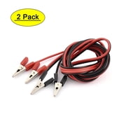 Uxcell Alligator Clamp Clip Battery Booster Jumper Test Wire Cable 1.5M Long 2pcs