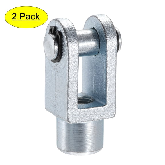 Uxcell Alloy 60mm Length M12x1.25 Female Thread Cylinder Clevis Y Connector 2 Pack