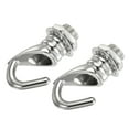 thumbnail image 1 of Uxcell Alloy Ceiling Hook 0.91" x 1.22" for Ceiling Pendant Light Plate Chrome 2 Pack, 1 of 5