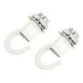 thumbnail image 1 of Uxcell Alloy Ceiling Hook 22mmx28mm for Ceiling Pendant Light Plate White 2 Pack, 1 of 5
