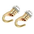 thumbnail image 1 of Uxcell Alloy Ceiling Hook 23mmx31mm for Pendant Light Plate Champagne Gold 2 Pack, 1 of 5
