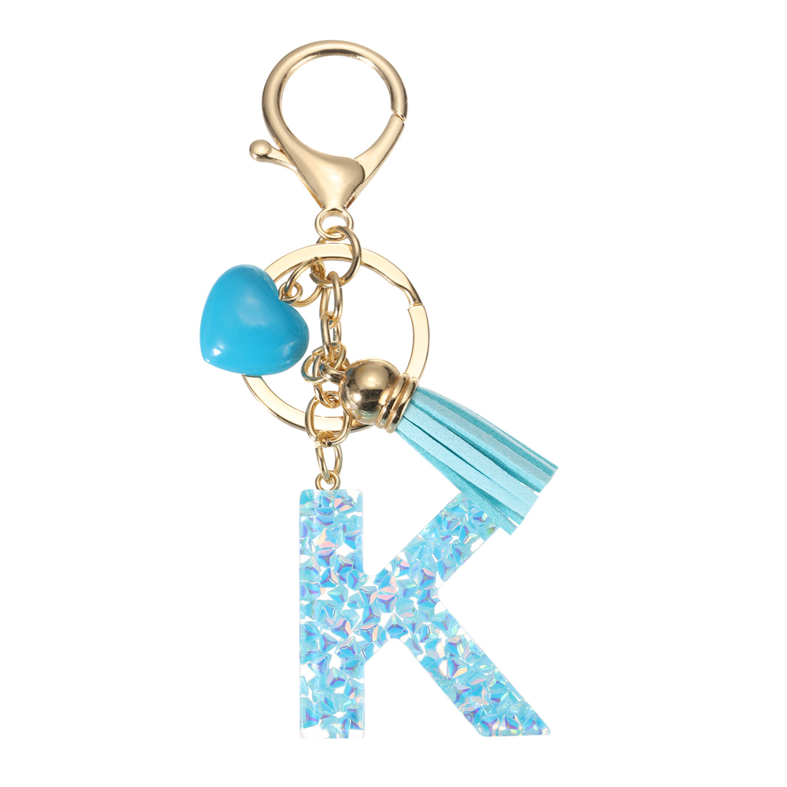 Key Chain K Uxcell Alphabet Initial Letter Keychain, Resin Cute Keychains with ...