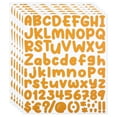 thumbnail image 1 of Uxcell Alphabet Letters Numbers Stickers, 6 Sheets Self Adhesive Capital Decal, Orange, 1 of 6