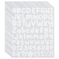 thumbnail image 1 of Uxcell Alphabet Letters Numbers Stickers, 6 Sheets Self Adhesive Capital Decal, White, 1 of 6