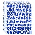 thumbnail image 1 of Uxcell Alphabet Letters Numbers Stickers, 6 Sheets Self Adhesive Decal, Dark Blue, 1 of 6