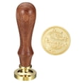 thumbnail image 1 of Uxcell Alphabet S Wax Seal Stamp Initial Letter Sealing Wax Stamp Retro Removable Brass Head Wooden Handle, Style 3, 1 of 6