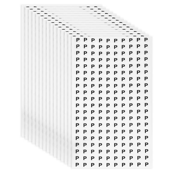 Uxcell Alphabet Stickers Small Letter Self-Adhesive Labels Round Paper Letters Signs for Scrapbooking Organizing DIY Projects Letter P