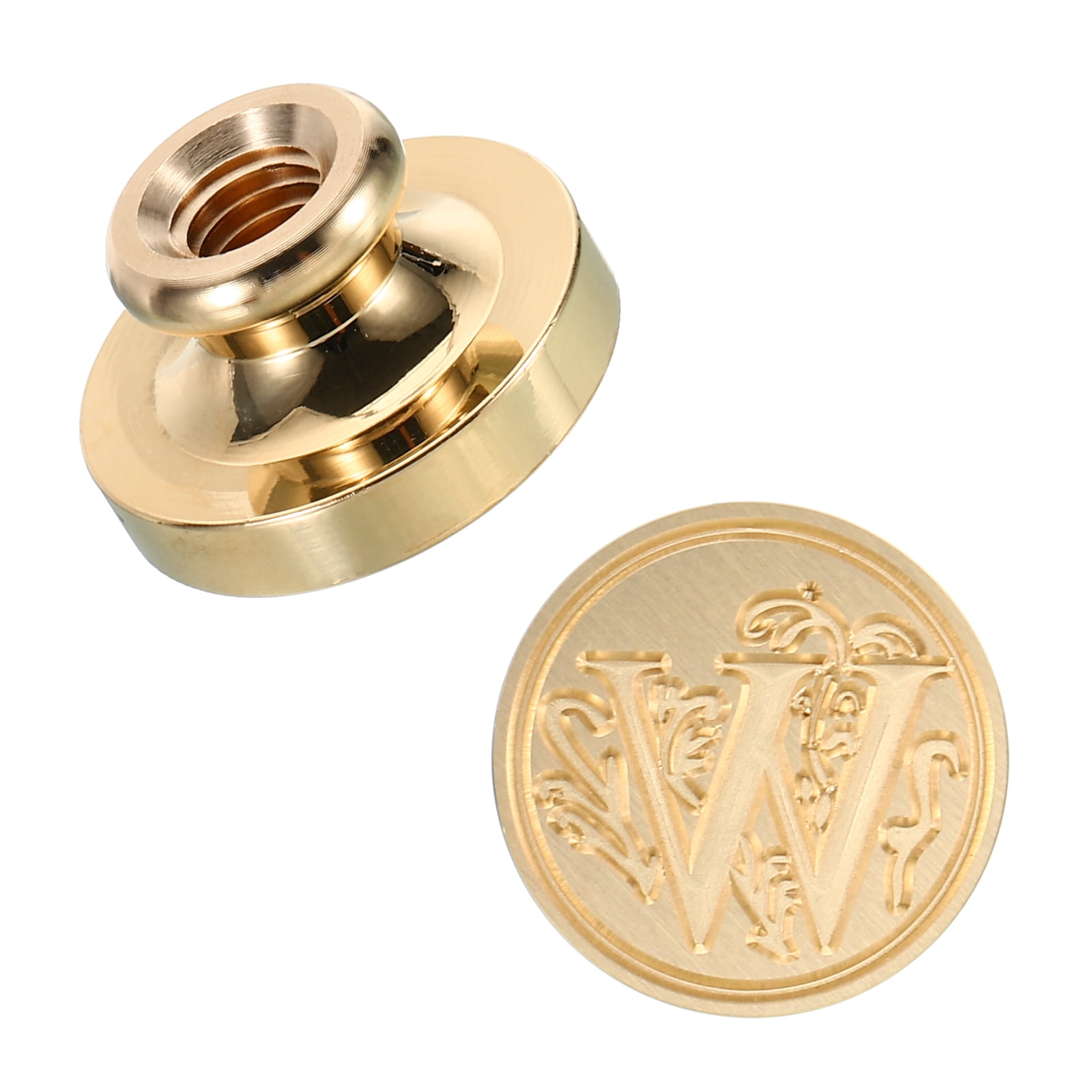 Uxcell Alphabet W Wax Seal Stamp Initial Letter Sealing Wax Stamp ...