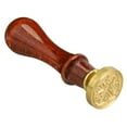 thumbnail image 1 of Uxcell Alphabet X Wooden Handle Removable Brass Head Classic Letter Wax Seal Stamp, 1 of 5