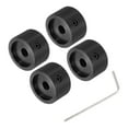 thumbnail image 1 of Uxcell Aluminium Potentiometer Knob, Universal Top Hat Knob Volume Tone Control Knob with Set Screw for Guitar Bass Black, 1 of 6