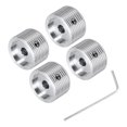 thumbnail image 1 of Uxcell Aluminium Potentiometer Knob, Universal Top Hat Knob Volume Tone Control Knob with Set Screw for Guitar Bass Silver, 1 of 6