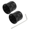 thumbnail image 1 of Uxcell Aluminium Potentiometer Knob, Universal Top Hat Knobs Volume Tone Control Knob with Set Screw for Guitar Bass Black, 1 of 6