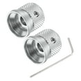 thumbnail image 1 of Uxcell Aluminium Potentiometer Knob, Universal Top Hat Knobs Volume Tone Control Knob with Set Screw for Guitar Bass Silver, 1 of 6