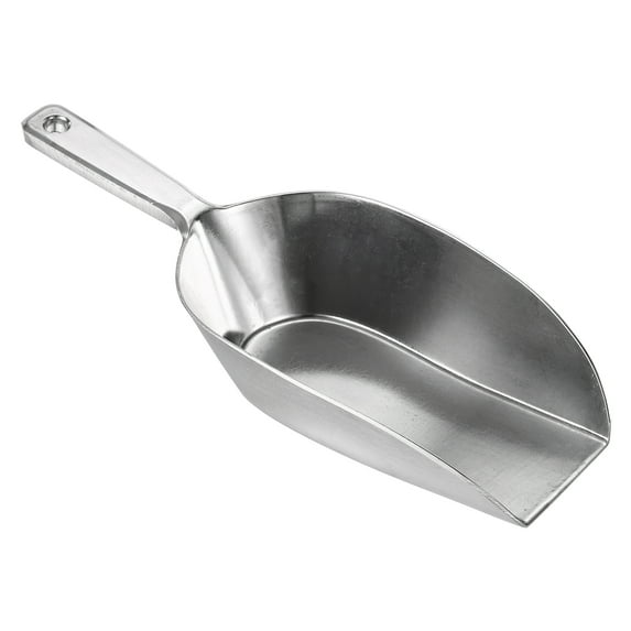 Uxcell Aluminum 10.43" Small Ice Maker Flour Cereal Sugar Utility Shovel Ice Scoops, Silver