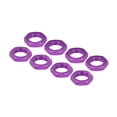 thumbnail image 1 of Uxcell Aluminum 17mm Thread 1.0mm Hex Wheel Nuts for 1/8 RC Model Car Trucks Off Car Upgraded Parts Pack of 8(Purple), 1 of 6