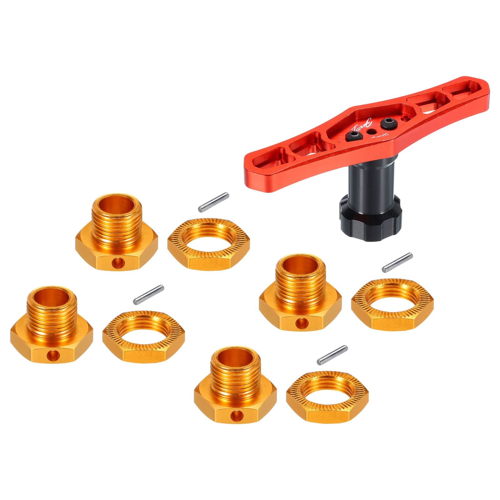 Écrous De Roue Aluminium 17mm Filet 1.0mm Pour Voiture RC 1/8 - 8 Pièces, Vert Et Noir, Neufs