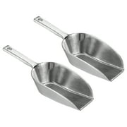 Uxcell Aluminum 5.12 Small Ice Maker Flour Cereal Sugar Utility Shovel Ice Scoops, Silver 2 Pack