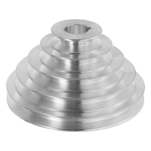 Uxcell Aluminum A Type 5 Step Pulley Wheel 25mm Bore 55-150mm Outer Dia for V-Belt 12.7mm Belt Width