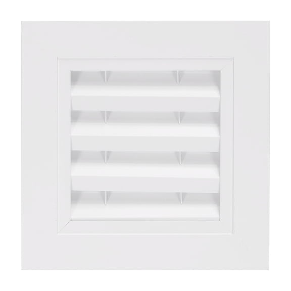 Uxcell Aluminum Air Vent Grille, 4 x 4 Inch(Duct Opening) Exhaust Vent Cover Louvered Vent Grill for Wall Door Ceiling Cabinet Wardrobe Radiator Heating System, Matte White
