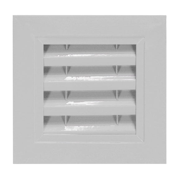 Uxcell Aluminum Air Vent Grille, 4 x 4 Inch(Duct Opening) Exhaust Vent Cover Louvered Vent Grill for Wall Door Ceiling Cabinet Wardrobe Radiator Heating System, Gray