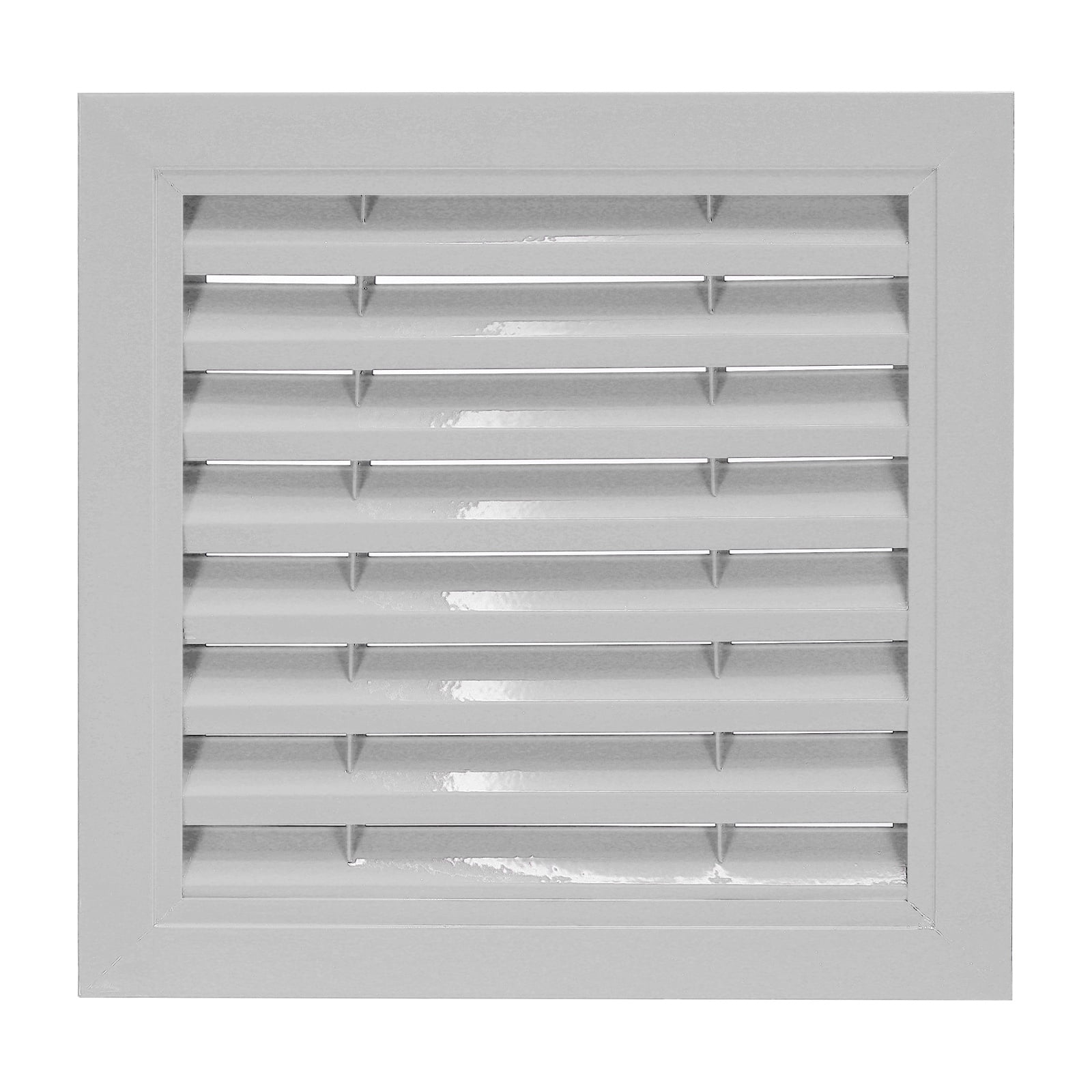 Uxcell Aluminum Air Vent Grille, 8 x 8 Inch(Duct Opening) Exhaust Vent Cover Louvered Vent Grill for Wall Door Ceiling Cabinet Wardrobe Radiator Heating System, Gray