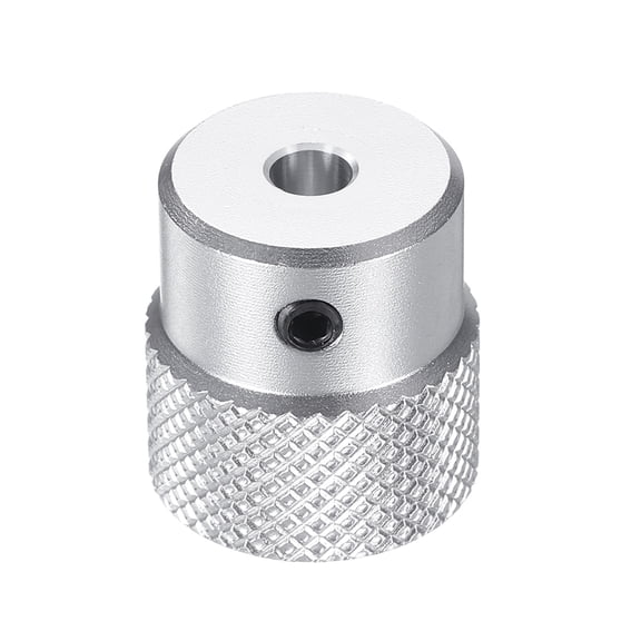 Uxcell Aluminum Alloy Handwheel 20mm OD 4mm Bore Machine Tool Hand Wheel for Milling Machine Lathe, Silver Tone