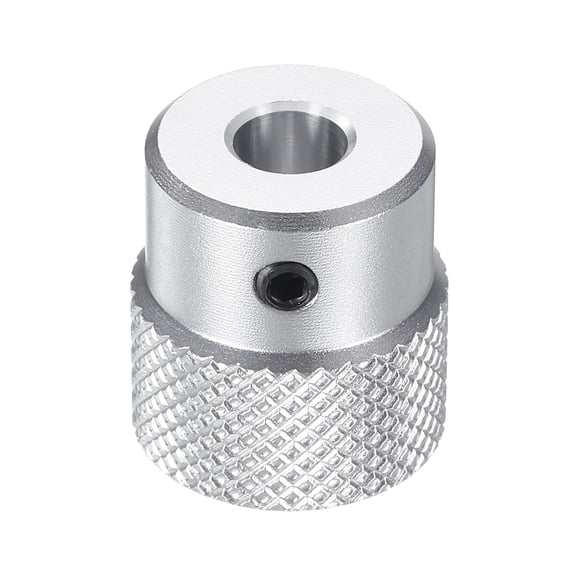 Uxcell Aluminum Alloy Handwheel 20mm OD 7mm Bore Machine Tool Hand Wheel for Milling Machine Lathe, Silver Tone